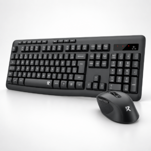 Combo Teclado E Mouse R Office By Redragon Bs-7367-B Sem Fio 2.4Ghz Abnt2 4000 Dpi Preto