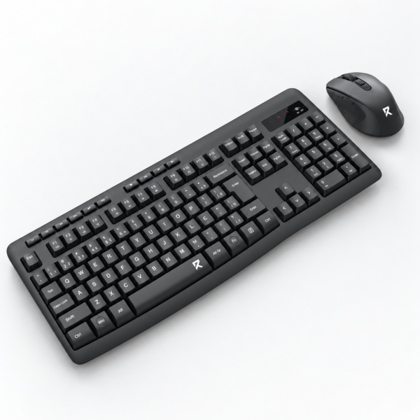 Combo Teclado E Mouse R Office By Redragon Bs-7367-B Sem Fio 2.4Ghz Abnt2 4000 Dpi Preto