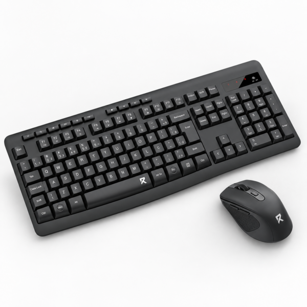 Combo Teclado E Mouse R Office By Redragon Bs-7367-B Sem Fio 2.4Ghz Abnt2 4000 Dpi Preto