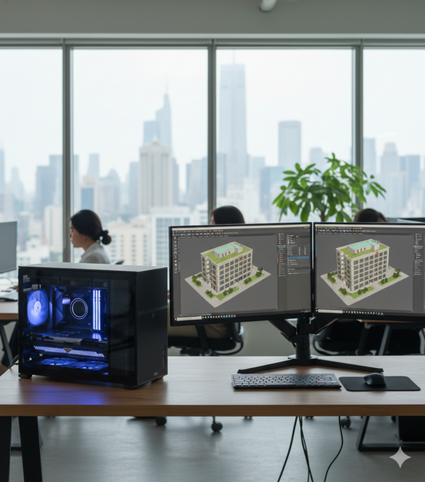 Workstation Alleen Mesh com gabinete Jonsbo D31 preto — imagem 3