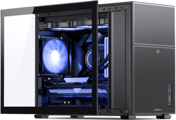 Workstation Alleen Mesh com gabinete Jonsbo D31 preto — imagem 2