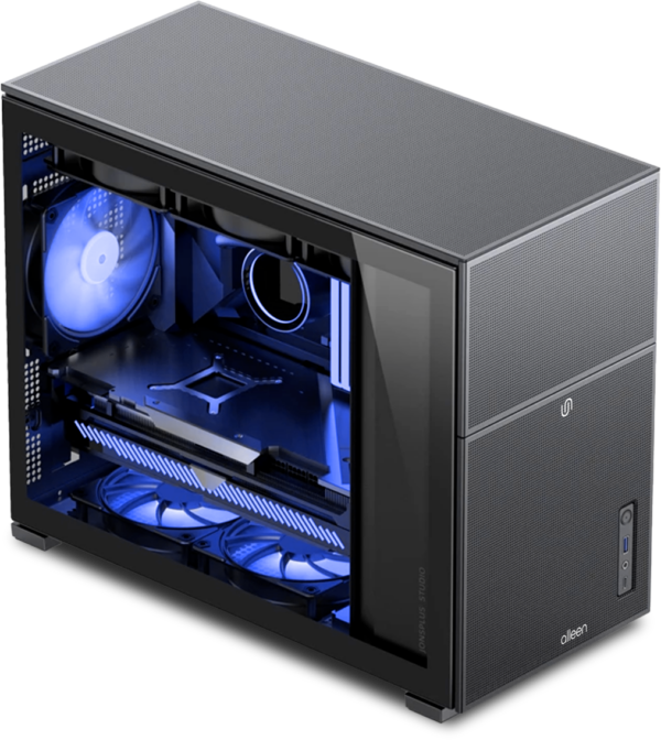 Workstation Alleen Mesh com gabinete Jonsbo D31 preto — imagem 1