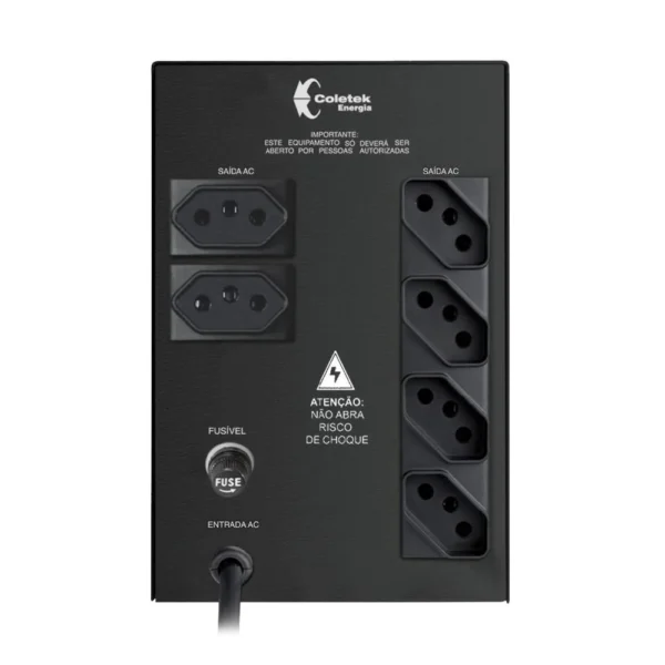 Estabilizador Coletek Es-3200Va-Ba 3200Va Bivolt Automático Saída 115V 6 Tomadas