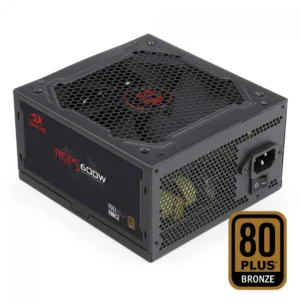 Fonte Gamer Redragon Rgps 600W 80 Plus Bronze Pfc Ativo Full Range Gc-Ps002-1