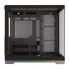 Gabinete Gamer Redragon Scalpel Argb Gc-628 Aquário Atx Vidro Temperado Sem Fans Preto