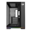Gabinete Gamer Redragon Scalpel Argb Gc-628 Aquário Atx Vidro Temperado Sem Fans Preto