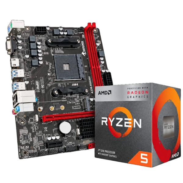 Kit Upgrade Ryzen 5 3400G + Placa Mãe A320