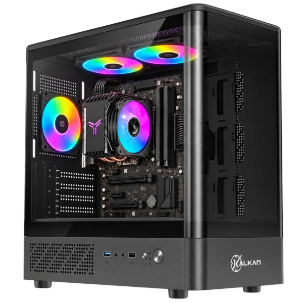 PC Gamer com gabinete Kalkan Avalon Curve preto