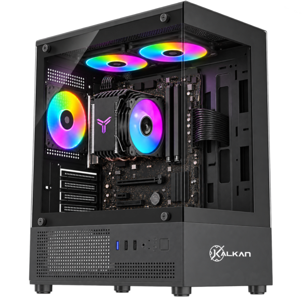 PC Gamer com gabinete Kalkan Hakon preto