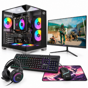 PC Gamer Completo midgard com monitor Mancer Z3B 21,5 polegadas e periféricos Kalkan Baldur