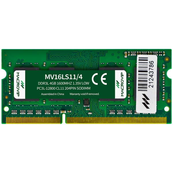 Memória Macrovip 4GB DDR3L 1600MHz para Notebook — vista principal