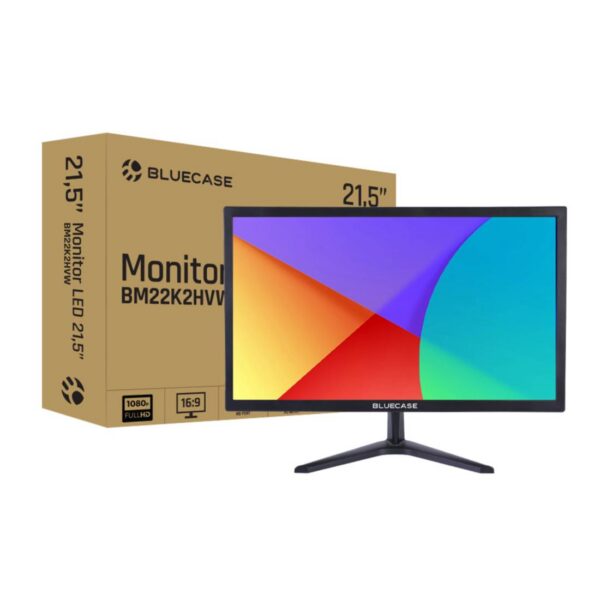 Monitor Bluecase BM22K2HVW 21,5 polegadas — monitor com embalagem do modelo BM22K2HVW