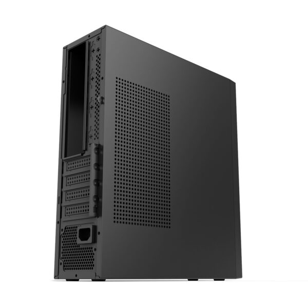 Gabinete Bluecase SlimDesk TFX BG-2005 — traseira em perspectiva