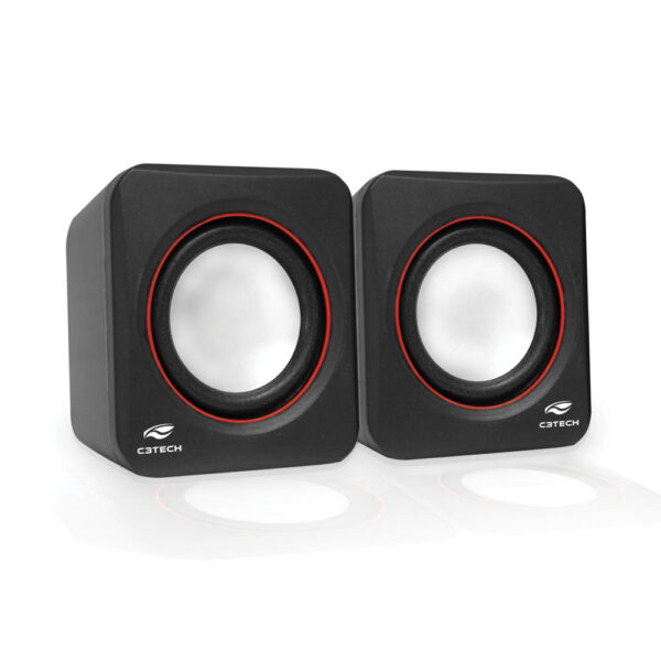 Caixa De Som C3tech Sp-301Bk 2.0 3W Rms Usb P2 Preto