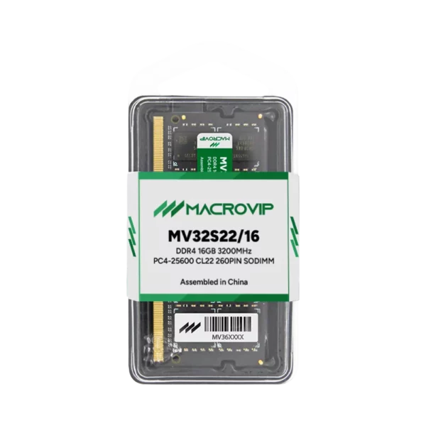 Memória Ram Para Notebook Macrovip Mv32s22/16 Ddr4 16Gb 3200Mhz Cl22