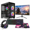PC Gamer completo Única Gladiator com monitor Acer Nitro KG273 G0bi e Kalkan Baldur: teclado, mouse, headset e mousepad