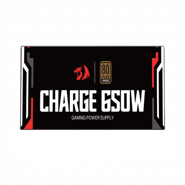 Fonte Redragon Charge FRC-650 preta — identificação lateral