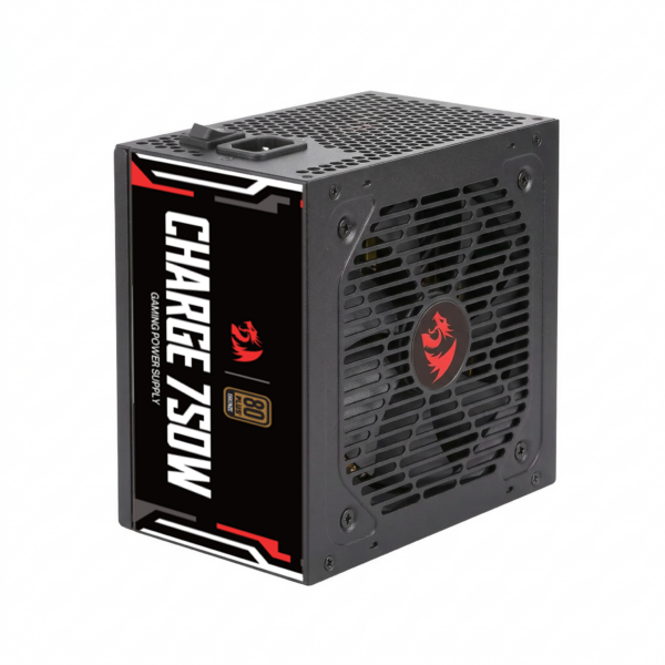 Fonte Redragon Charge FRC-750 preta — vista lateral em perspectiva