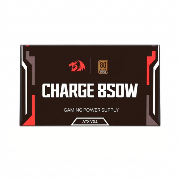 Fonte Redragon Charge FRC-850 preta — identificação lateral