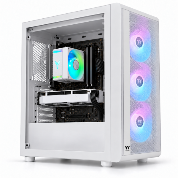 PC Gamer Única Thermaltake S200 TG ARGB Snow Branco montado