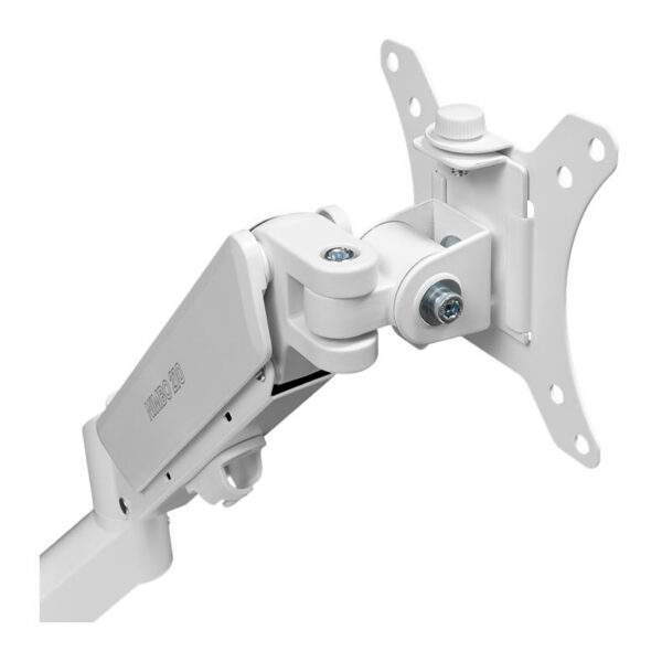Suporte Zinnia Nimbo 210 Branco — detalhe da articulação e placa VESA