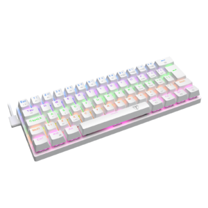 Teclado T-Dagger Arena Pro Branco Switch Marrom — vista principal em perspectiva
