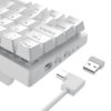Teclado T-Dagger Arena Pro Branco Switch Marrom — detalhe das conexões