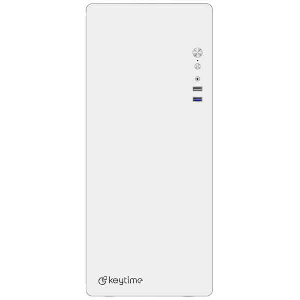 Gabinete Keytime Prime Cloud Branco — painel frontal
