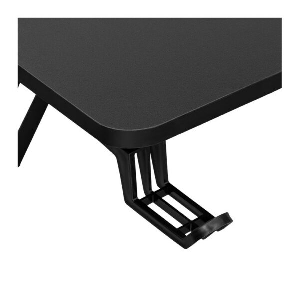 Mesa Gamer Weishi Elite 120 cm Preta — detalhe do suporte para headset