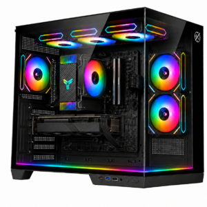 PC Gamer Kalkan Saga RGB com faixa de iluminação na base