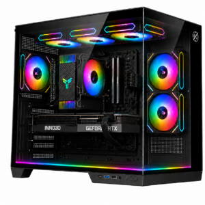 PC Gamer Kalkan Saga RGB com faixa RGB na base